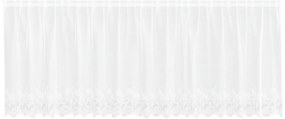 vidaXL Κουρτίνα Δαντέλας με κουρτίνες Floral Λευκό 400 x 100 cm Πολυεστέρας