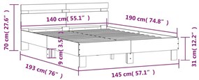 ΠΛΑΙΣΙΟ ΚΡΕΒΑΤΙΟΥ ΜΕ ΚΕΦΑΛΑΡΙ ΛΕΥΚΟ140X190ΕΚ.ΕΠΕΞΕΡΓΑΣΜΕΝΟ ΞΥΛΟ 3207434