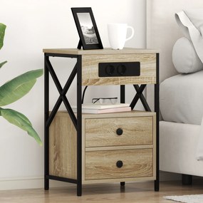 vidaXL Κομοδίνο Sonoma Δρυς 40 x 31 x 60 εκ. Επεξεργασμένο ξύλο