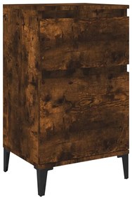 vidaXL Κομοδίνο Καπνιστή Δρυς 40x35x70 εκ.