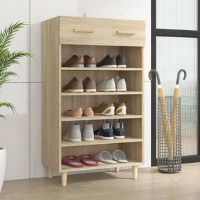 vidaXL Παπουτσοθήκη Sonoma Δρυς 60x35x105 εκ. από Επεξεργασμένο Ξύλο