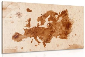 Εικόνα ρετρό χάρτη της Ευρώπης - 120x80