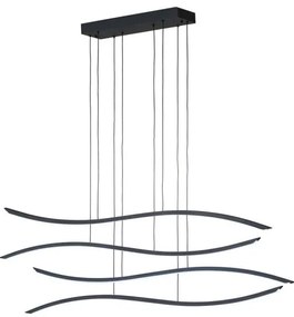 Κρεμαστό Φωτιστικό Οροφής LED 76W Fisk Μαύρο 2700-6500K 61042 Fischer Honsel-61042-Μαύρο 61042