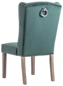 Καρέκλα Τραπεζαρίας Σκούρο Πράσινο Βελούδινη - Πράσινο