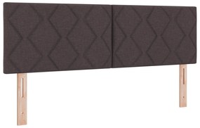 vidaXL Ελαστικός Στρώμα  με Στρώμα Σκούρο Καφέ 140x200 εκ. Υφάσματος