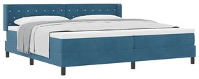 vidaXL Κρεβάτι με Ελατήρια και Στρώμα Μαύρο 100x200 εκ. Βελούδο