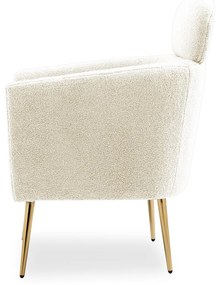 MELISA leisure armchair cream / gold DIOMMI V-CH-MELISA-FOT-KREMOWY