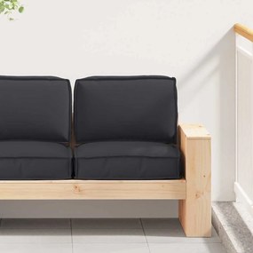 vidaXL Σετ Μαξιλαριών Πάγου 2 pcs Μαύρο 60 x 60 x 12 cm Ύφασμα Oxford