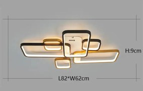 Φωτιστικό Οροφής Napoli 3 Ρετ LED 82x62x9 cm