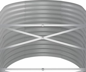 vidaXL Ζαρντινιέρα Ασημί 440x80x68 εκ. Γαλβανισμένος χάλυβας