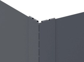 vidaXL Περίγραμμα γκαζόν 4 τμχ. 100 x 100 x 20 cm Ατσάλι Ανθρακί