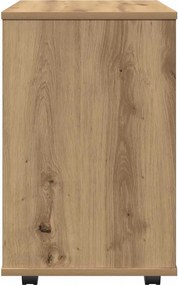 vidaXL Ντουλάπι Τροχήλατο Αρτισιανή Δρυς 46x36x59 εκ. Επεξεργ. Ξύλο