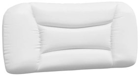Πλαίσιο Κρεβατιού με LED Λευκό/Μαύρο 90x200 εκ. Συνθετικό Δέρμα - Λευκό