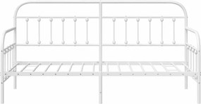 vidaXL Σκελετός κρεβατιού ημέρας Λευκό 80 x 200 cm