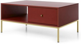 Lh-homefurniture Τραπεζάκι Mono Μπορντό + Χρυσό 103,5x46,2x68cm P_MNR_40_G