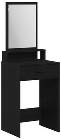vidaXL Τουαλέτα με Συρτάρια Μαύρη Δρυς 50x41x140 εκ