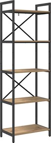 vidaXL Ράφι Βιβλίων 5 επιπέδων 56 x 34 x 171 εκ Επεξεργασμένο ξύλο