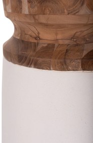 ΔΙΑΚΟΣΜΗΤΙΚΟ ΒΑΖΟ ΔΑΠΕΔΟΥ LINTER HM4662.02S FIBER CEMENT ΛΕΥΚΟ--ΞΥΛΟ ΤΕΑΚ Φ34x60Υεκ.