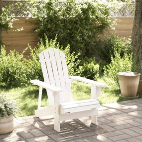 vidaXL Καρέκλα Adirondack Λευκή 69x85x90,5 εκ. από Ξύλο Ελάτης