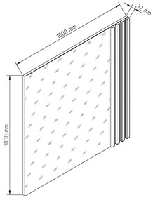 ANTERRIO Καθρέπτης Τοίχου με Light Artwood/Anthracite Ξύλινο Πλαίσιο 100x100cm