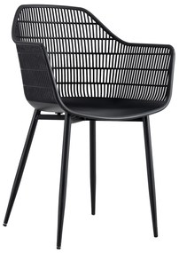 Πολυθρόνα Κήπου ArteLibre KOPHIPHI Μαύρο PP/Μέταλλο 53x58x86.5cm