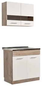 Kitchen Composition Dalila 80S Grey Oak - White 80*51,5*206,5 cm