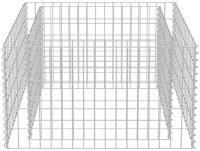 vidaXL Συρματοκιβώτιο-Γλάστρα Υπερυψωμένη 90x90x50 εκ. Γαλβ. Χάλυβας