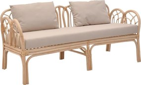 Σαλόνι Ytrone-Siderty σετ 2τεμ rattan σε φυσική απόχρωση 80x80x45 εκ.