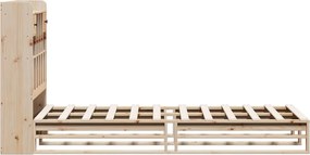 vidaXL Κρεβάτι Βιβλιοθήκη Χωρίς Στρώμα 100x200 εκ. Μασίφ Ξύλο Πεύκο