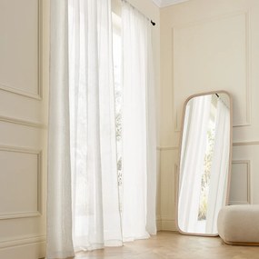 Διαφανής λινή κουρτίνα με διακοσμητικά ανοίγματα, EMISIS