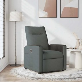 vidaXL Πολυθρόνα με Ανακλινόμενη Πόρτα Σκούρο Γκρι Υφασμάτινη