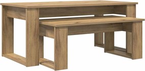 vidaXL Σετ Τραπεζιού Για Καφέ 2 pcs Artisan Oak Επεξεργασμένο ξύλο