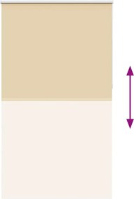 vidaXL Roller Blind Blackout Μπεζ 130x210 cm Πλάτος υφάσματος 126,6cm