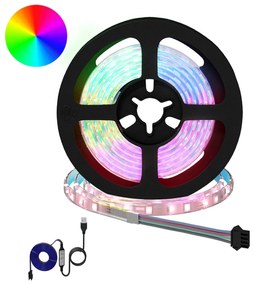 vidaXL Λωρίδα LED 2 pcs Μαύρο και Διαφανές 1300 χιλ