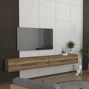 Megapap Έπιπλο Τηλεόρασης Επιτοίχιο Espanse Καρυδί 241,8x31,7x30εκ.
