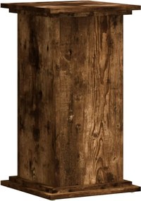 vidaXL Βάσεις Φυτών Καπνιστή Δρυς 33x33x60 εκ Επεξεργασμένο Ξύλο