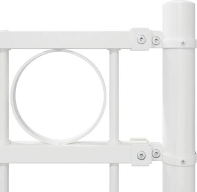 vidaXL Στοιχείο Φράχτη Λευκό 170 x 130 εκ. Ατσάλι