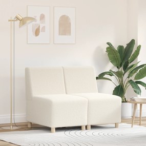 vidaXL Καθίσμα Σαλονιού 2 pcs Κρεμ 55 x 74 x 82 εκ. Βελούδο