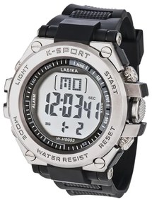 Ψηφιακό ρολόι χειρός - LS9053 - Lasika - 817346 - Black/Silver-817346_bs