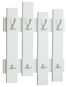 Κρεμάστρα τοίχου Bonami 855DTE4012, 79x64 cm, 4 τριπλοί γάντζοι, 4 διπλοί γάντζοι, Μοριοσανίδα με επίστρωση μελαμίνης, Λευκό