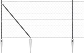 vidaXL Στύλος Περιφράξεων Γκρι 100 x 1,4 μ (50 mm πλέγμα)