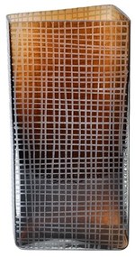 Βάζο Γυάλινο Gravir 15,5x11,5xH33cm Honey Brown Glass