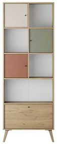 Βιβλιοθήκη Terra Megapap χρώμα florida oak 67x30x181εκ.