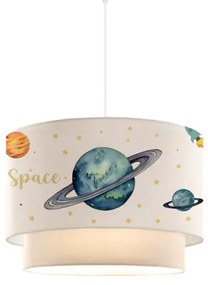 Παιδικό Κρεμαστό Φωτιστικό Οροφής Saturn Pakoworld πολύχρωμο-λευκό Φ30x20εκ 202-000179 202-000179 Πολύχρωμο