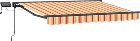 vidaXL Χειροκίνητο πλαίσιο τέντας με LED 3 x 2 m