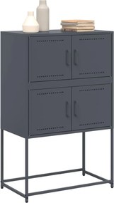 vidaXL Μπουφές Ανθρακί 68,5x38,5x107 εκ. από Ατσάλι