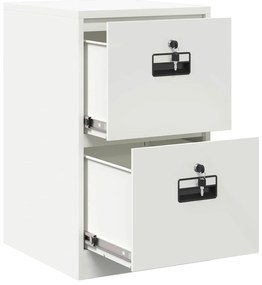 vidaXL Ντουλάπα Αρχείων Λευκό 44 x 50 x 106.5 εκ Ψυχρής Έλασης Χάλυβας