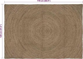 vidaXL Χαλιά χώρου Γκρι 120 x 170 cm Γιούτα