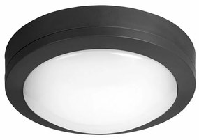 Adeleq Led Πλαφονιέρα Pc Στρογγυλή Φ170Mm 8W 3000Κ Ip65 Μαύρη 3-917081