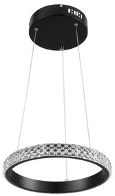 Φωτιστικό Οροφής Diamond 61126 Led 20W Φ25cm Black GloboStar Αλουμίνιο